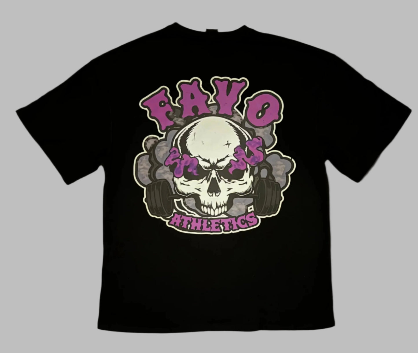 GYM SKULL OVERSIZED TEE (BLACK)